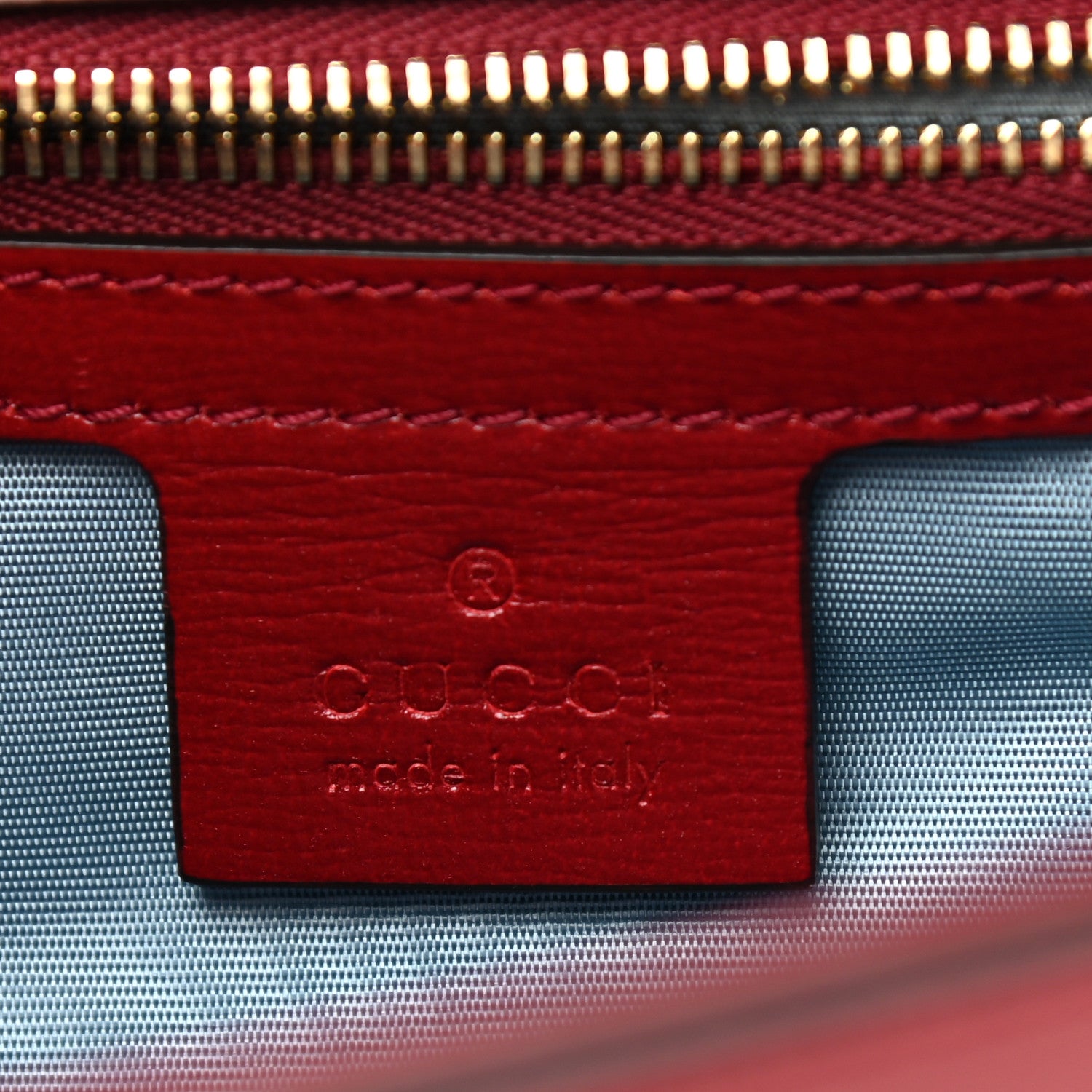 Gucci Textured Calfskin Small Torchon GG Ring Shoulder Bag New Cherry Red 7 of 11