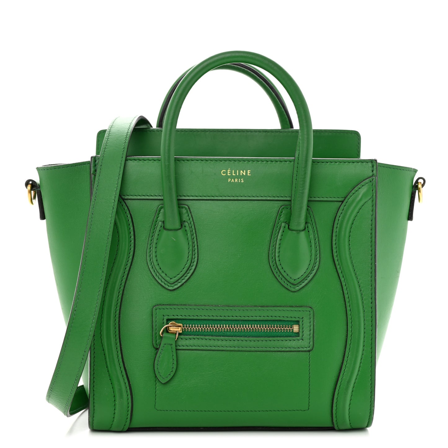 Smooth Calfskin Nano Luggage Grass
