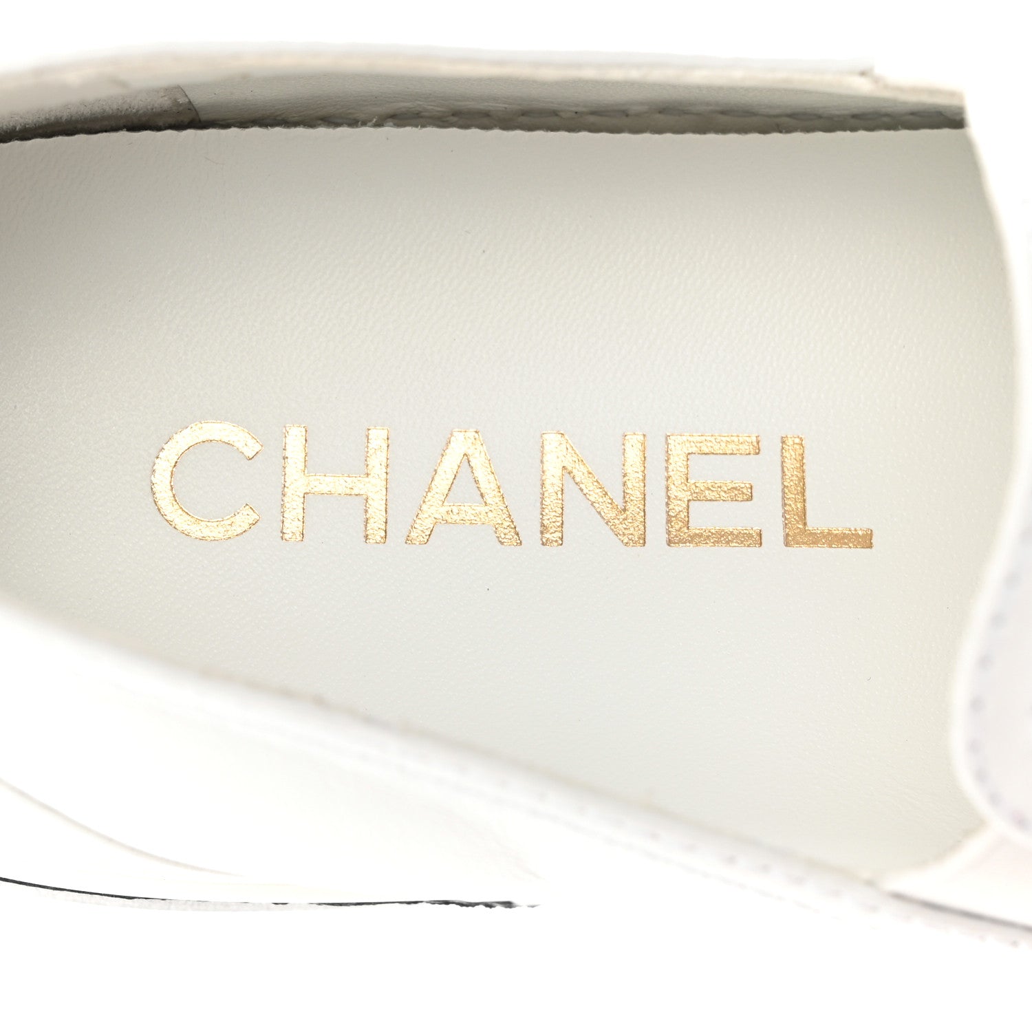 Chanel Lambskin Quilted Womens CC Stroll Sneakers 40.5 White 7 of 9