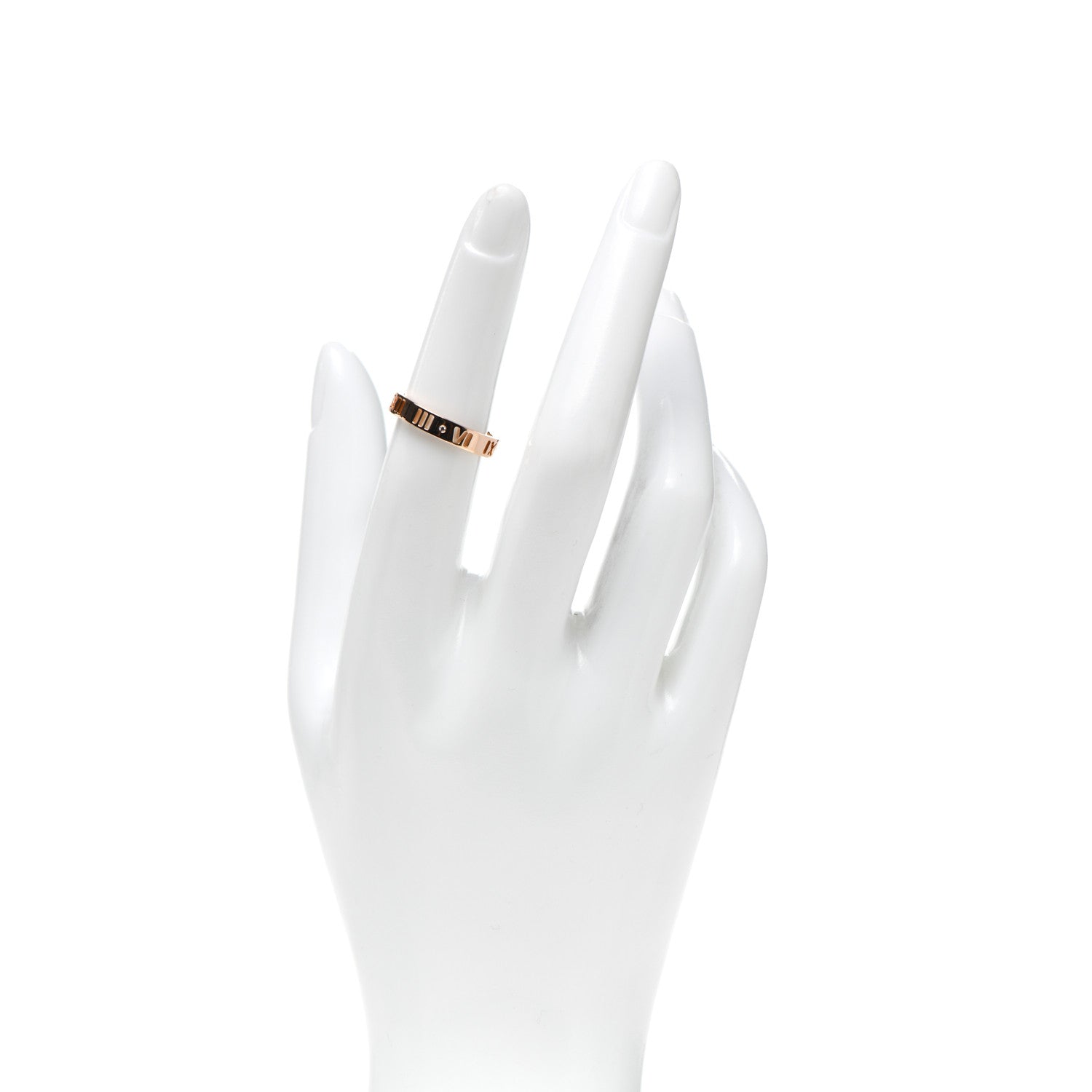 Tiffany 18K Rose Gold Diamond Atlas Pierced Ring 51 5.75 2 of 5