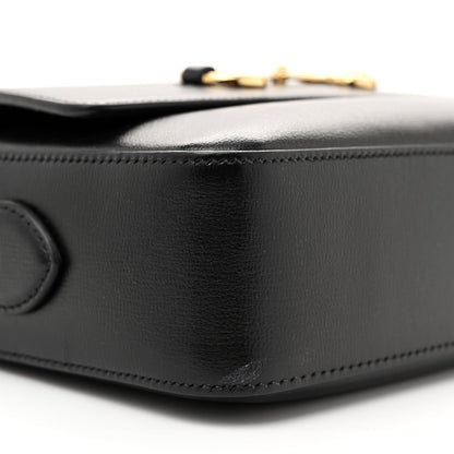 Gucci Textured Calfskin Small Horsebit 1955 Shoulder Bag Black 9 of 12