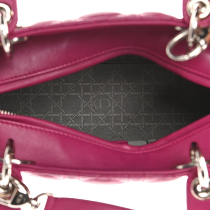 Christian Dior Lambskin Cannage Medium Lady Dior Fuchsia 5 of 9