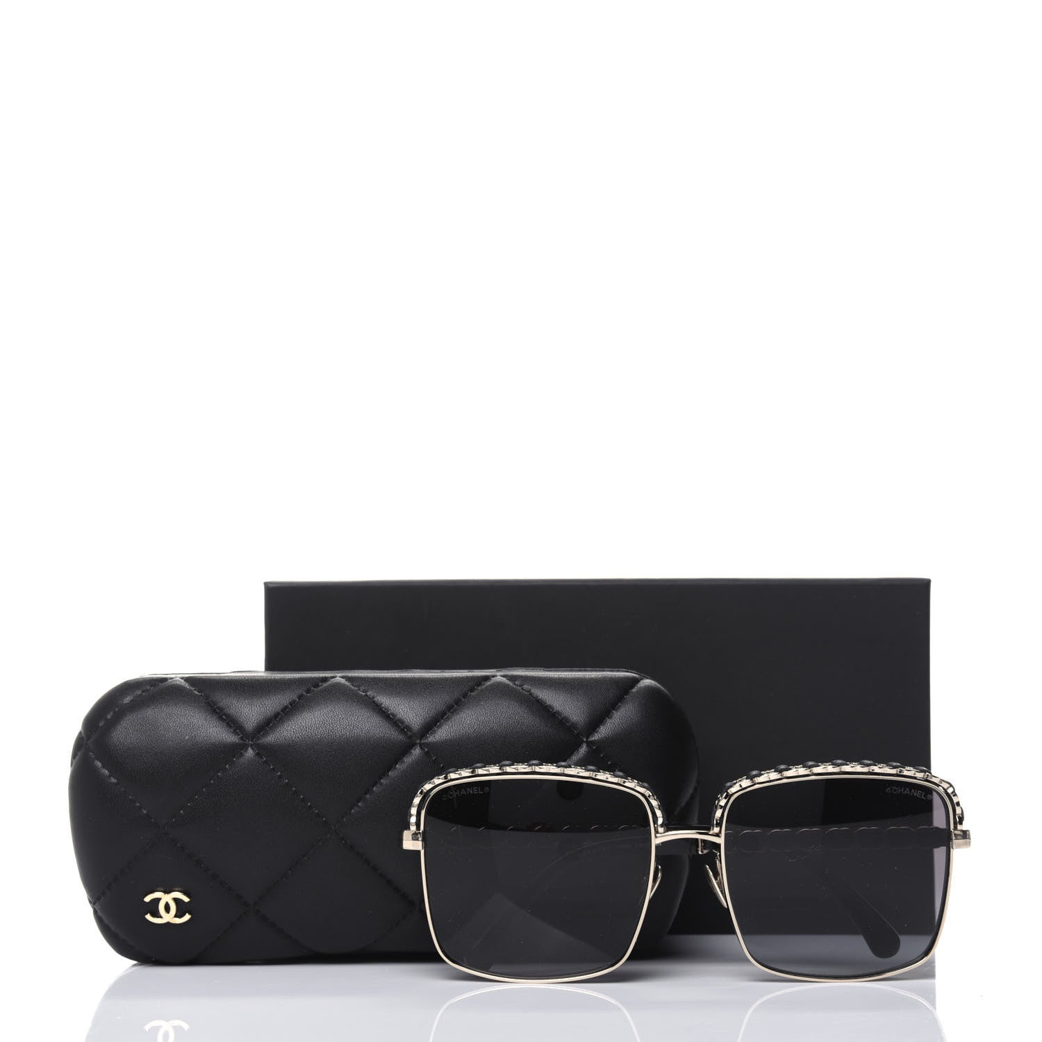 Chanel Metal Square Chain Sunglasses 71369 Grey 8 of 8