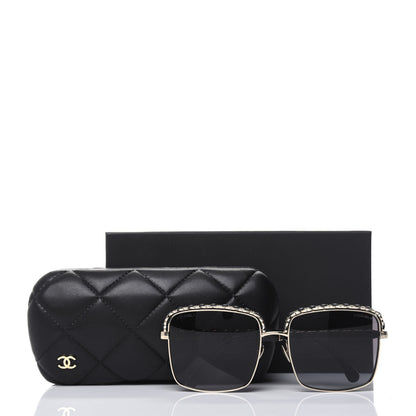 Chanel Metal Square Chain Sunglasses 71369 Grey 8 of 8