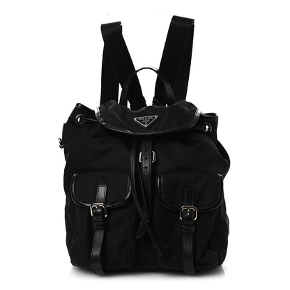 Prada Tessuto Nylon Soft Calfskin Backpack Black 1 of 10