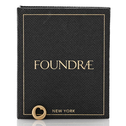 Foundrae 18K Yellow Gold 3mm Chubby Heart Beat Medallion 4 of 4