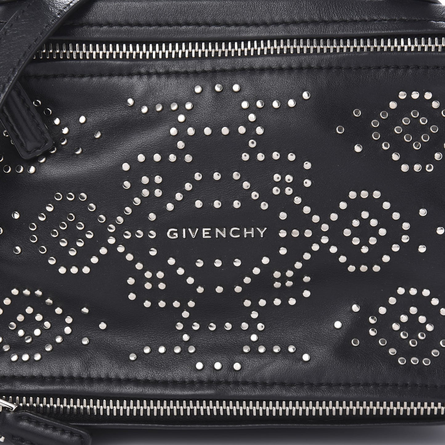 Calfskin Small Studded Pandora Black