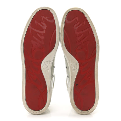 Christian Louboutin Patent Psychic Vieira Flat Sneakers 39 White Silver 6 of 10