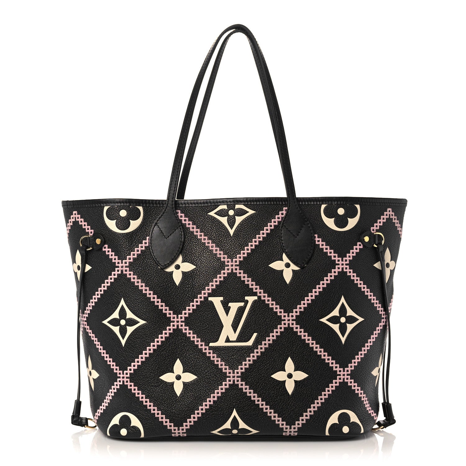 Louis Vuitton Empreinte Monogram Giant Broderies Neverfull MM Black 3 of 11