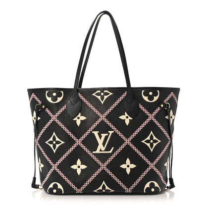 Louis Vuitton Empreinte Monogram Giant Broderies Neverfull MM Black 3 of 11