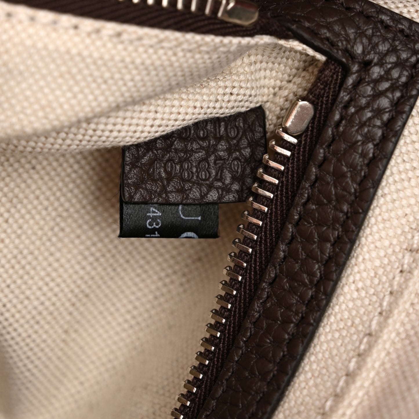 Canvas Web Large Tote Brown
