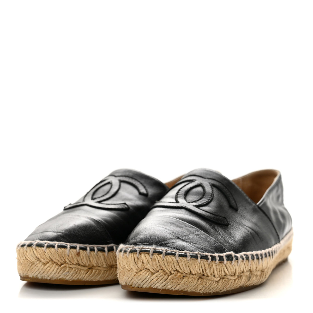 Lambskin CC Espadrilles 36 Black
