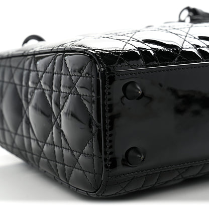 Christian Dior Matte Patent Cannage Small Lady Dior Black 8 of 9