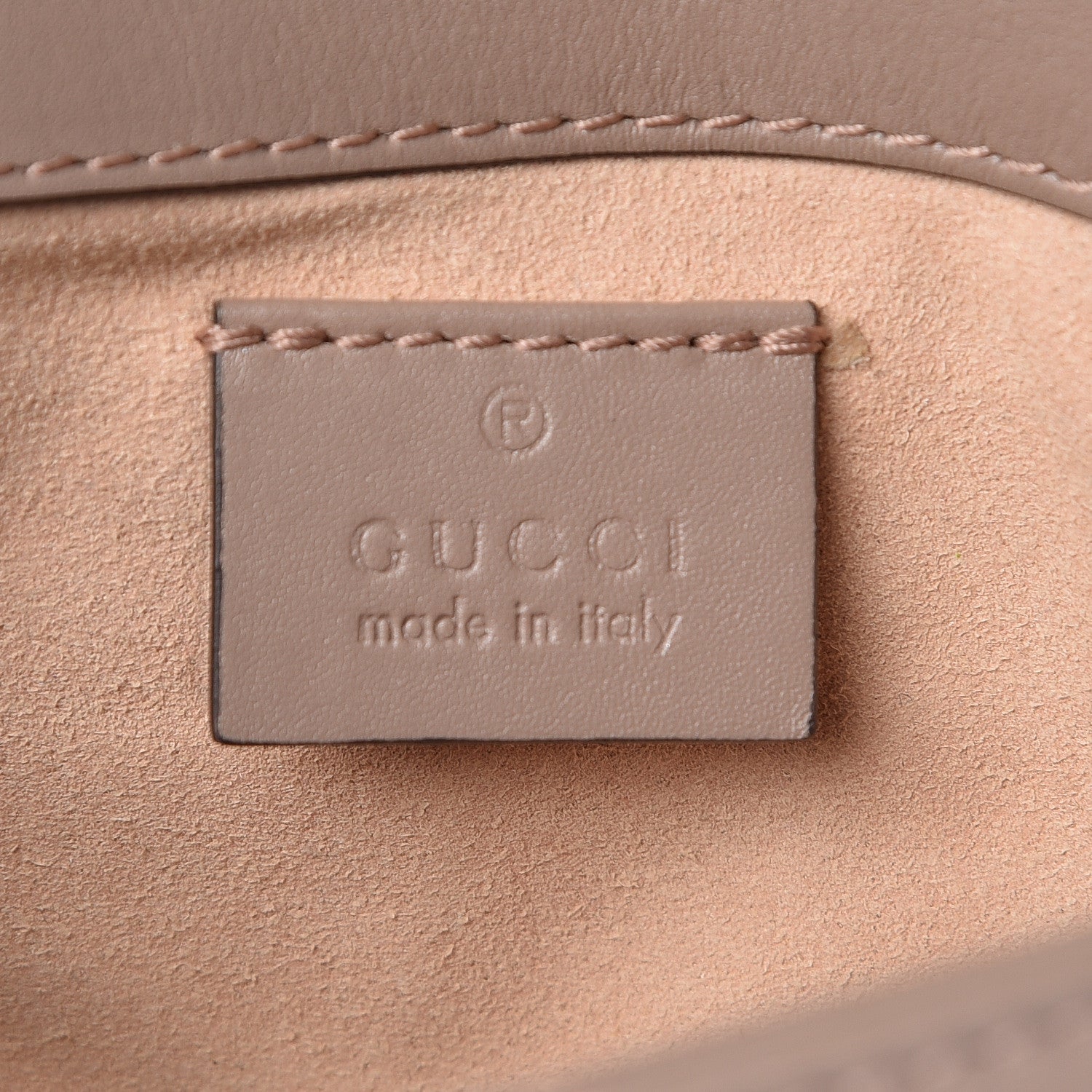 Gucci Calfskin Matelasse Super Mini GG Marmont Shoulder Bag Porcelain Rose 6 of 11