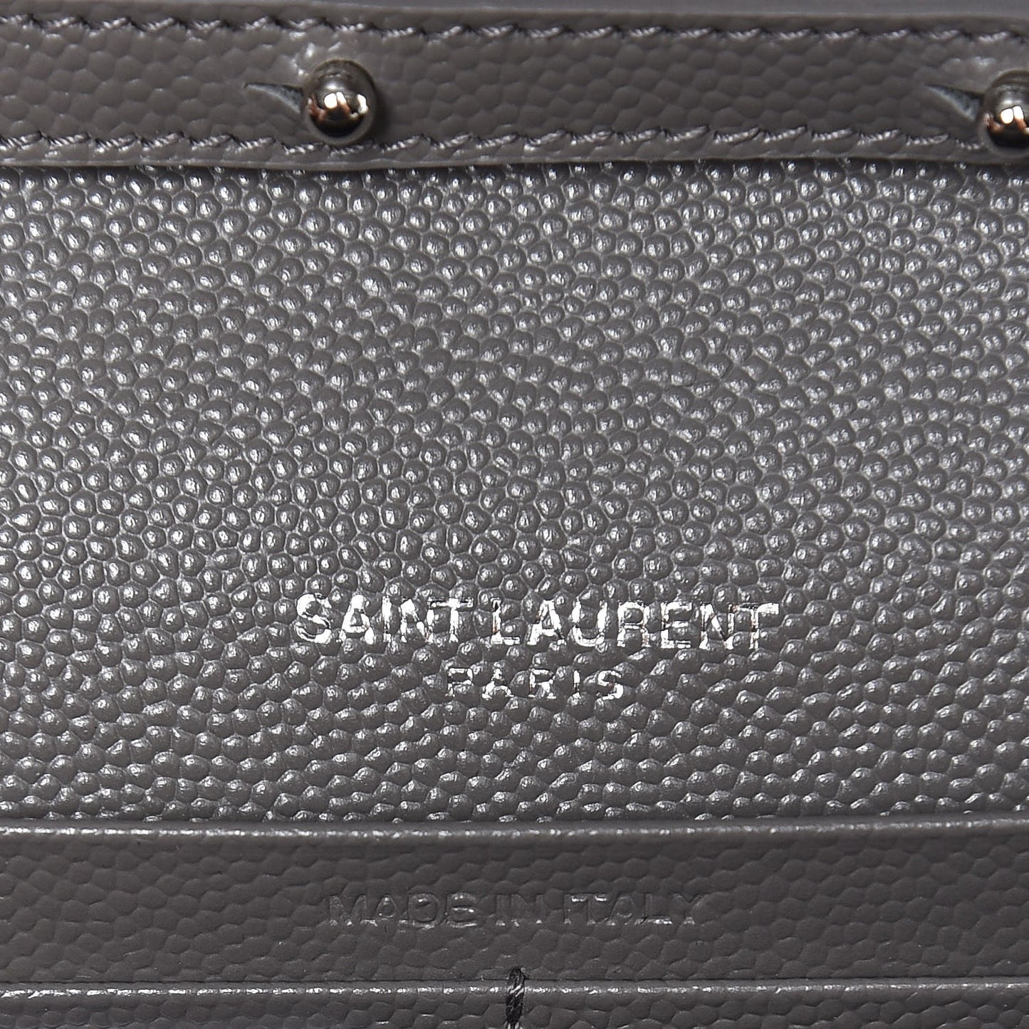 Grain De Poudre Matelasse Chevron Monogram Chain Wallet Fog