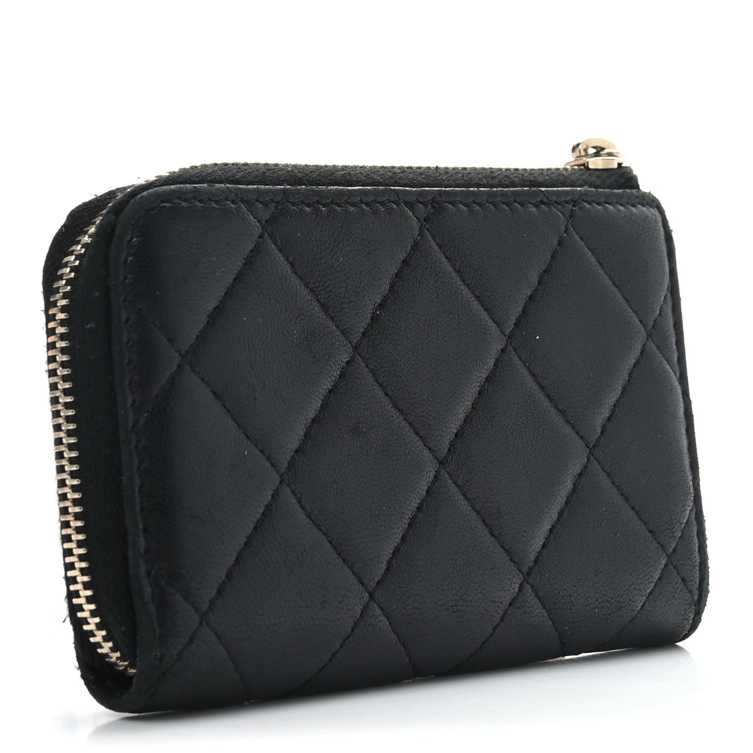 Chanel Lambskin Quilted Key Holder Case Black 3 of 7