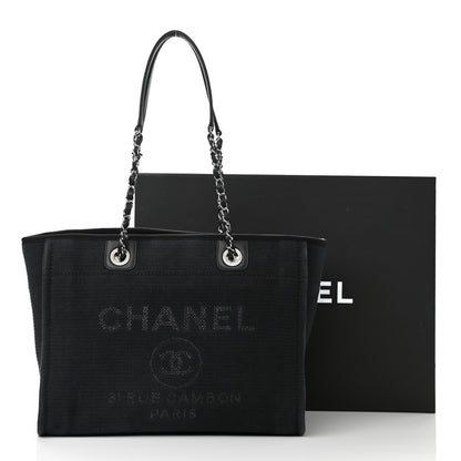 Chanel Mixed Fibers Small Deauville Tote Black 13 of 13