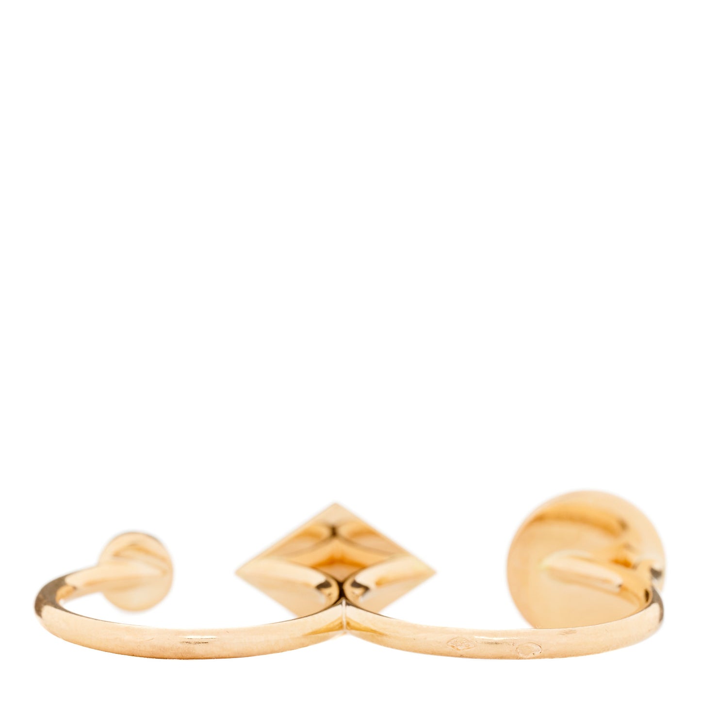18K Rose Gold Diamond Gambade Double Ring 52 6