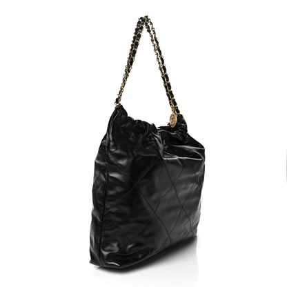 Chanel Shiny Calfskin Quilted Chanel 22 Black 4 of 12