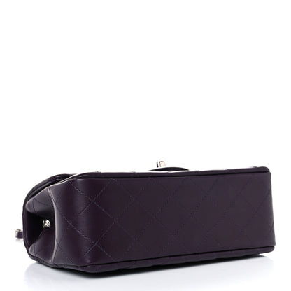 Chanel Lambskin Quilted Mini Rectangular Flap Dark Purple 4 of 13