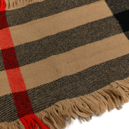 Burberry Wool Check Happy Fringe Scarf Beige 5 of 7