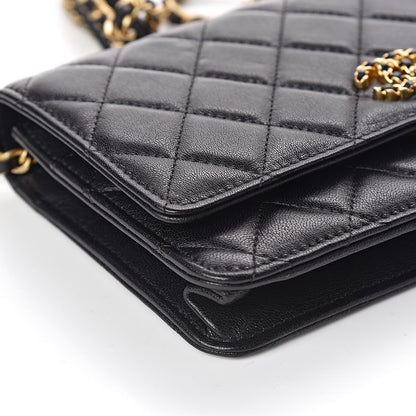 Chanel Lambskin Quilted Infinity Wallet On Chain WOC Black 13 of 15
