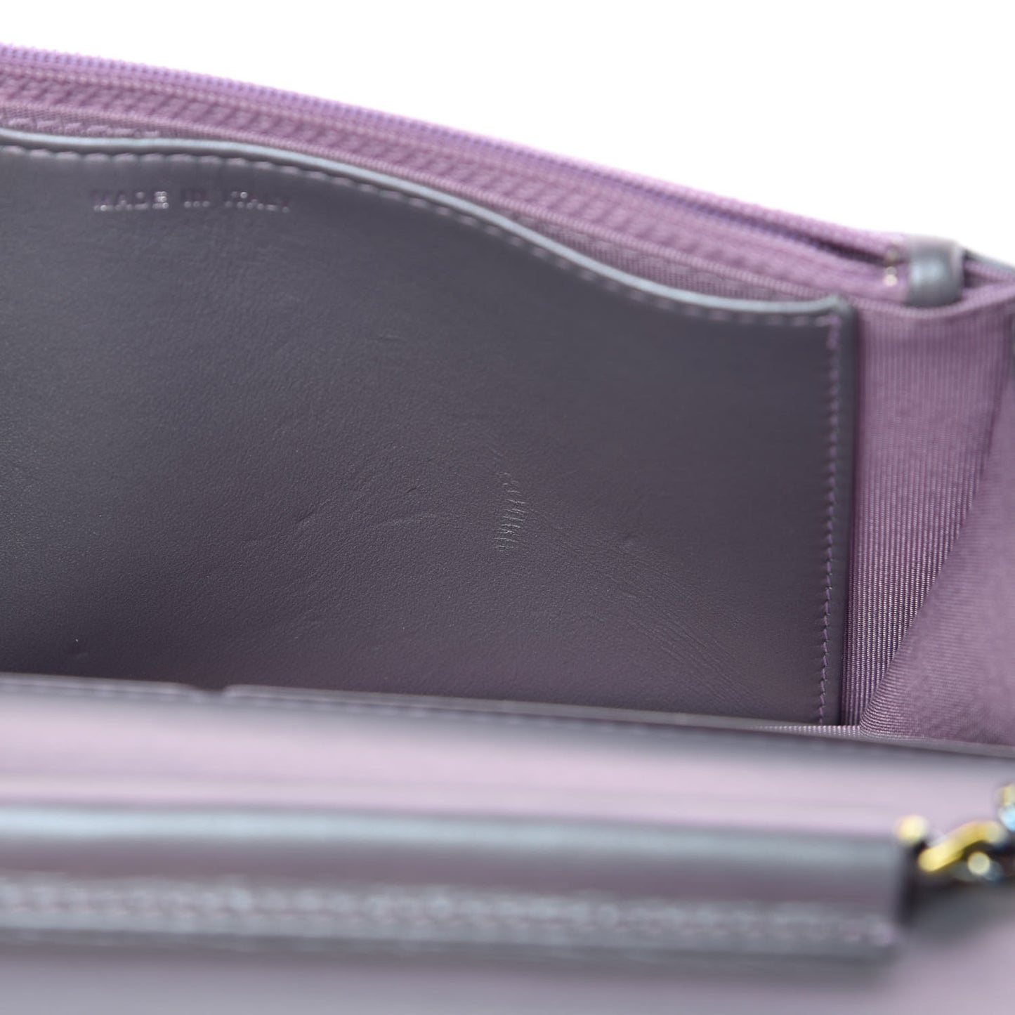 Iridescent Lambskin Quilted Reissue Wallet On Chain WOC Light Purple