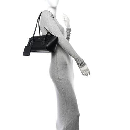 Salvatore Ferragamo Hammered Calfskin Small Firenze East West Tote Bag Black 2 of 11