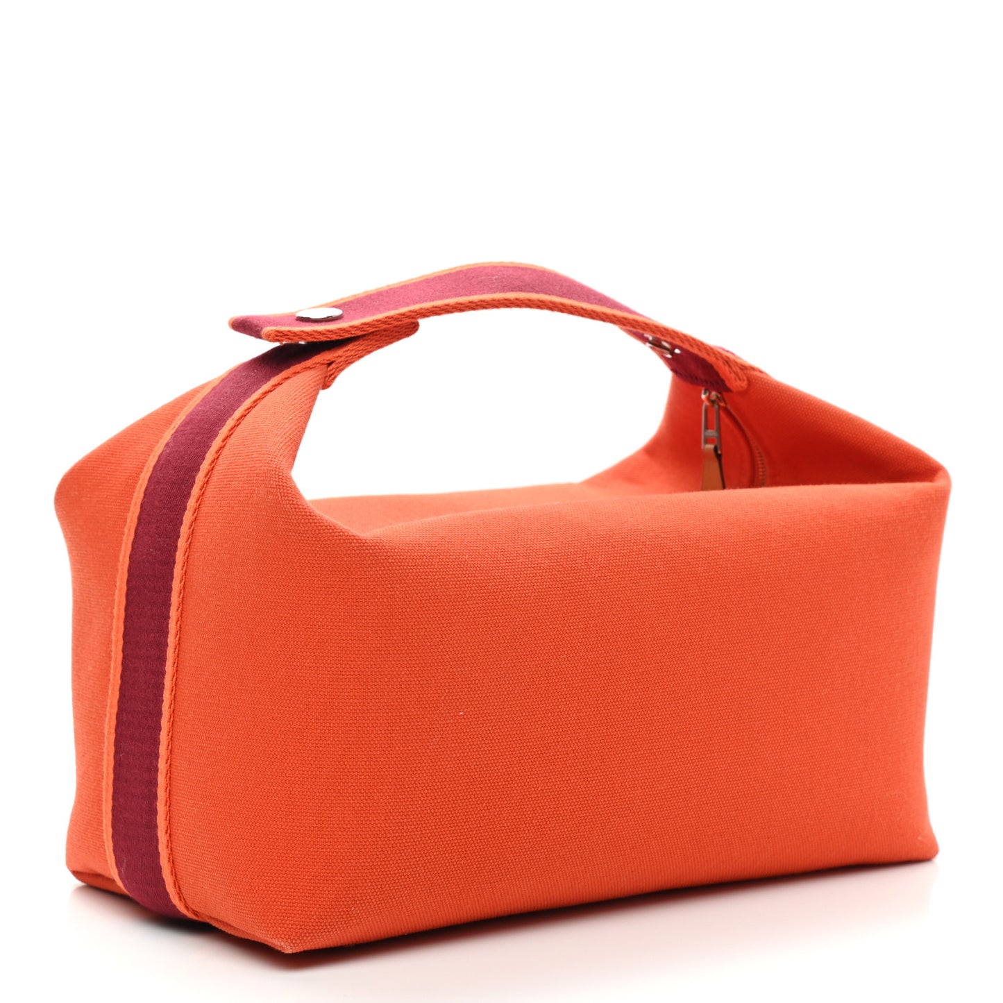 Canvas Large Bride-A-Brac Pouch Orange Feu Burgundy