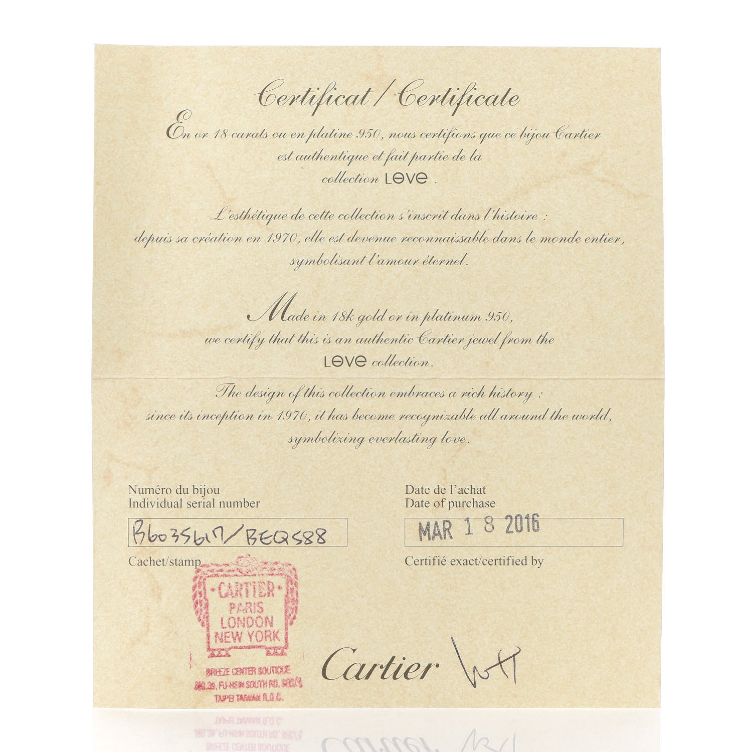Cartier 18K Pink Gold LOVE Bracelet 17 6 of 6