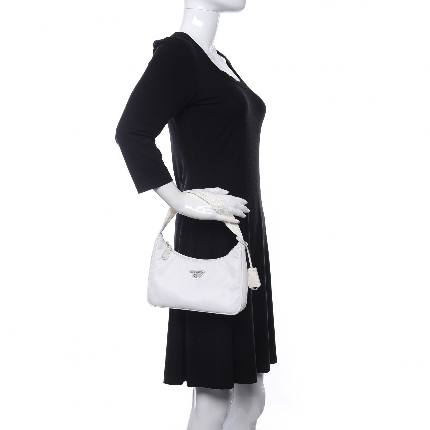 Prada Tessuto Nylon Mini Re-Edition 2000 Bag White 2 of 10