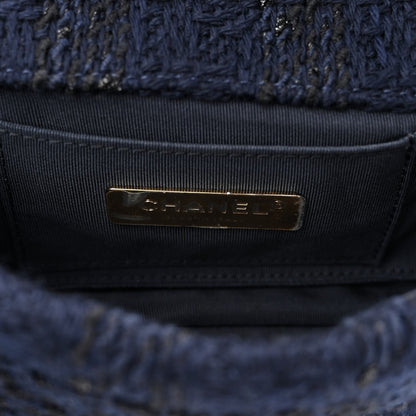 Chanel Tweed Quilted Chanel 19 Waist Bag Navy 6 of 10