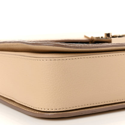 MCM Visetos Calfskin Medium Patricia Satchel Beige 8 of 9