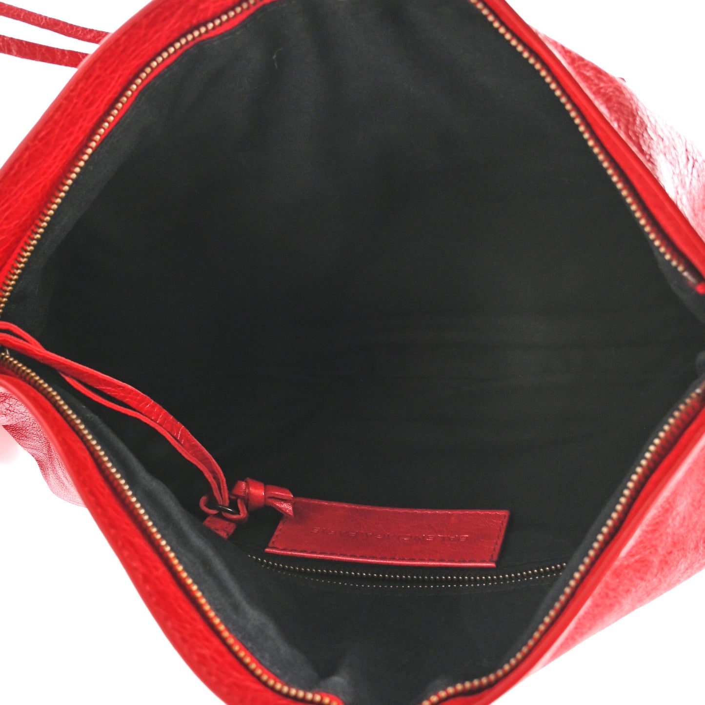 Agneau Classic Hardware Premier Clutch Rouge Coquelicot