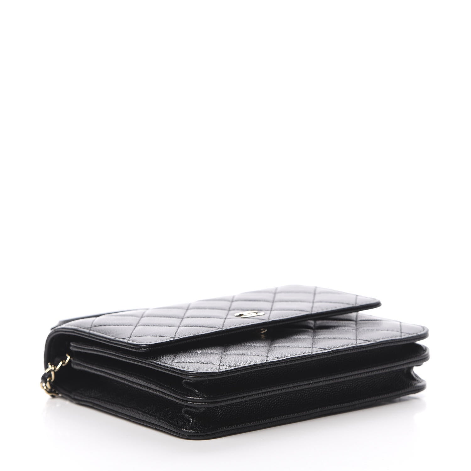 Chanel Caviar Quilted Square Wallet On Chain WOC Black 4 of 13