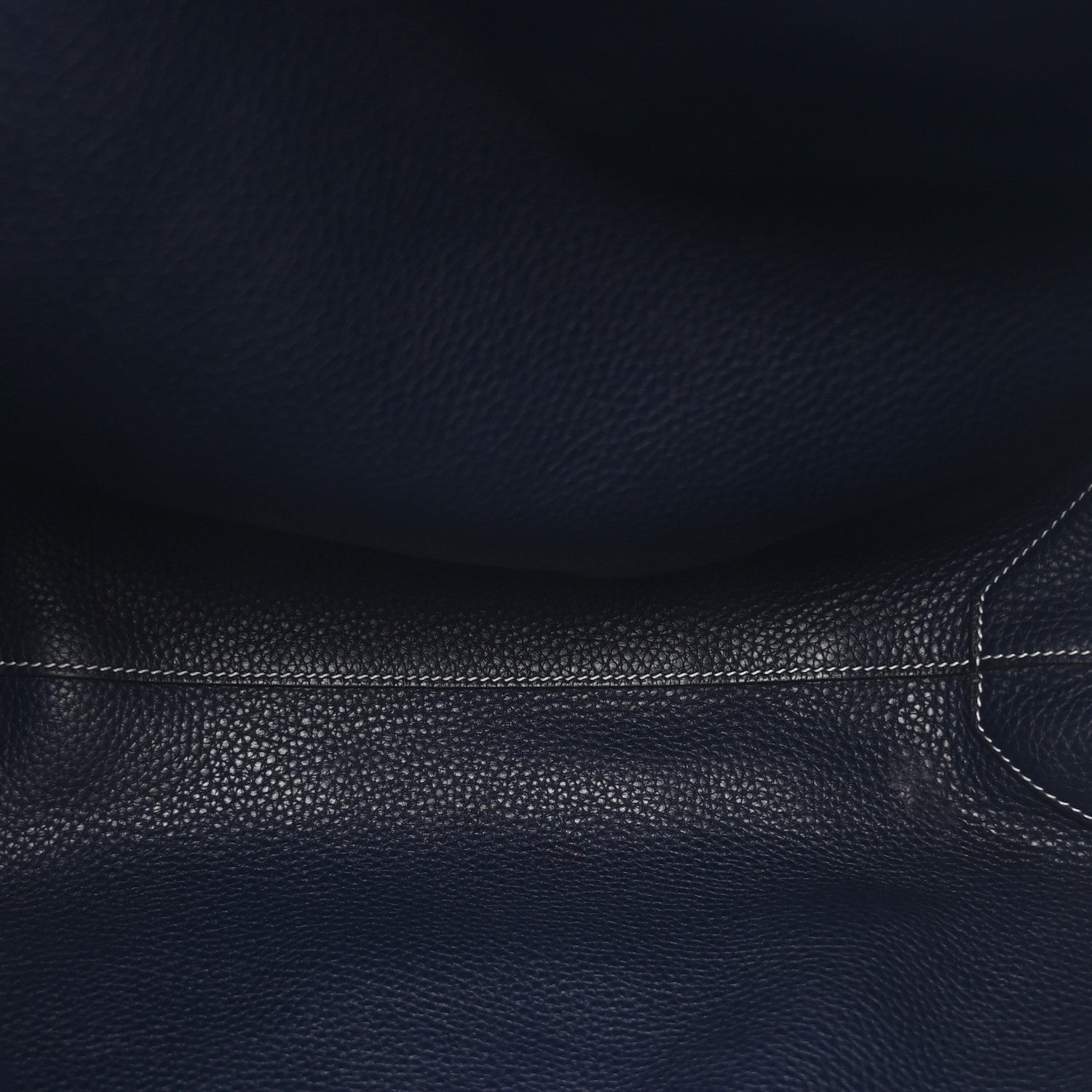 Hermes Taurillon Clemence Double Sens 36 Reversible Tote Bleu Nuit Magnolia 16 of 35