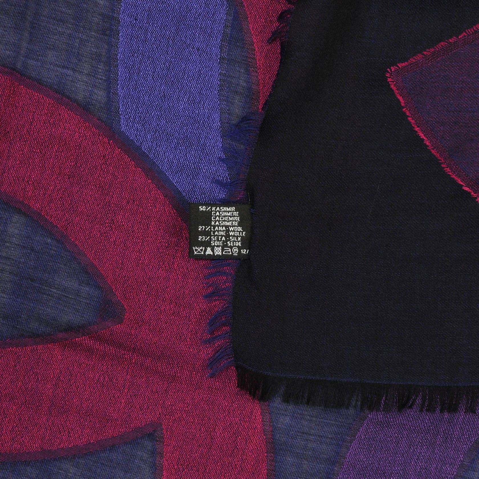 Chanel Cashmere Wool Silk CC Logo Scarf 5 of 5
