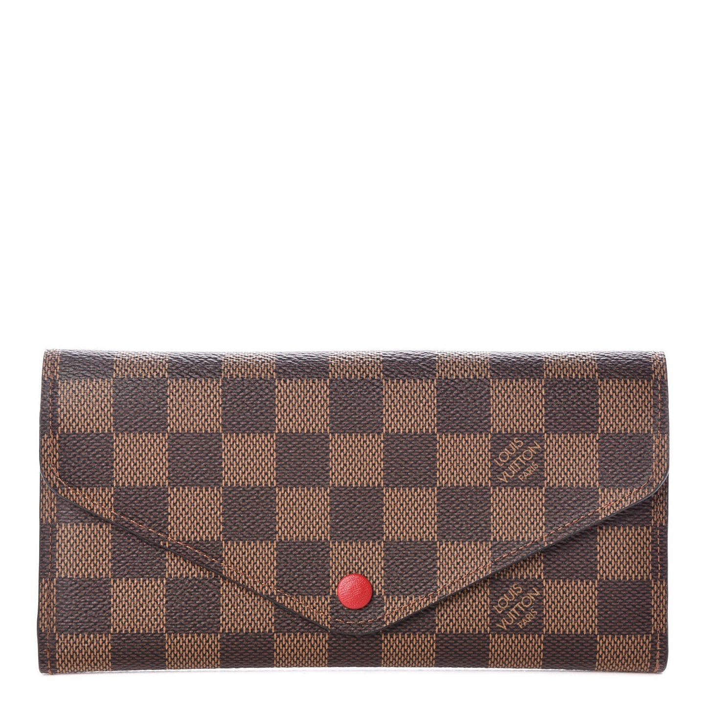 Damier Ebene Josephine Wallet Red