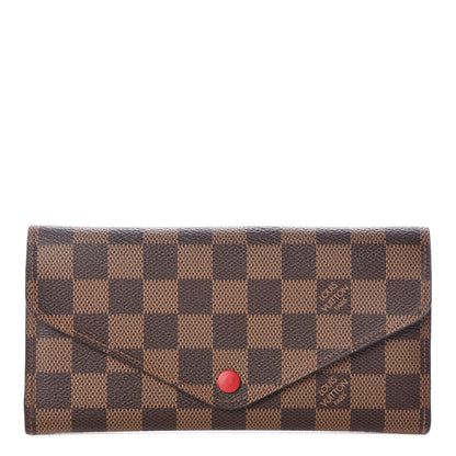 Louis Vuitton Damier Ebene Josephine Wallet Red 1 of 7