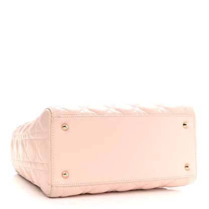Christian Dior Lambskin Cannage Medium Lady Dior Light Pink 3 of 10