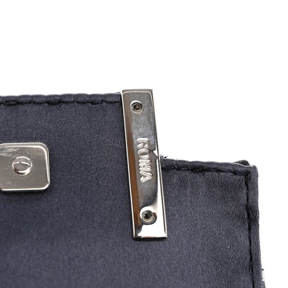 Fendi Sequin Paillettes Shiny Nappa Sex and the City Nano Maxi Buckle Baguette Charm Blue 12 of 12