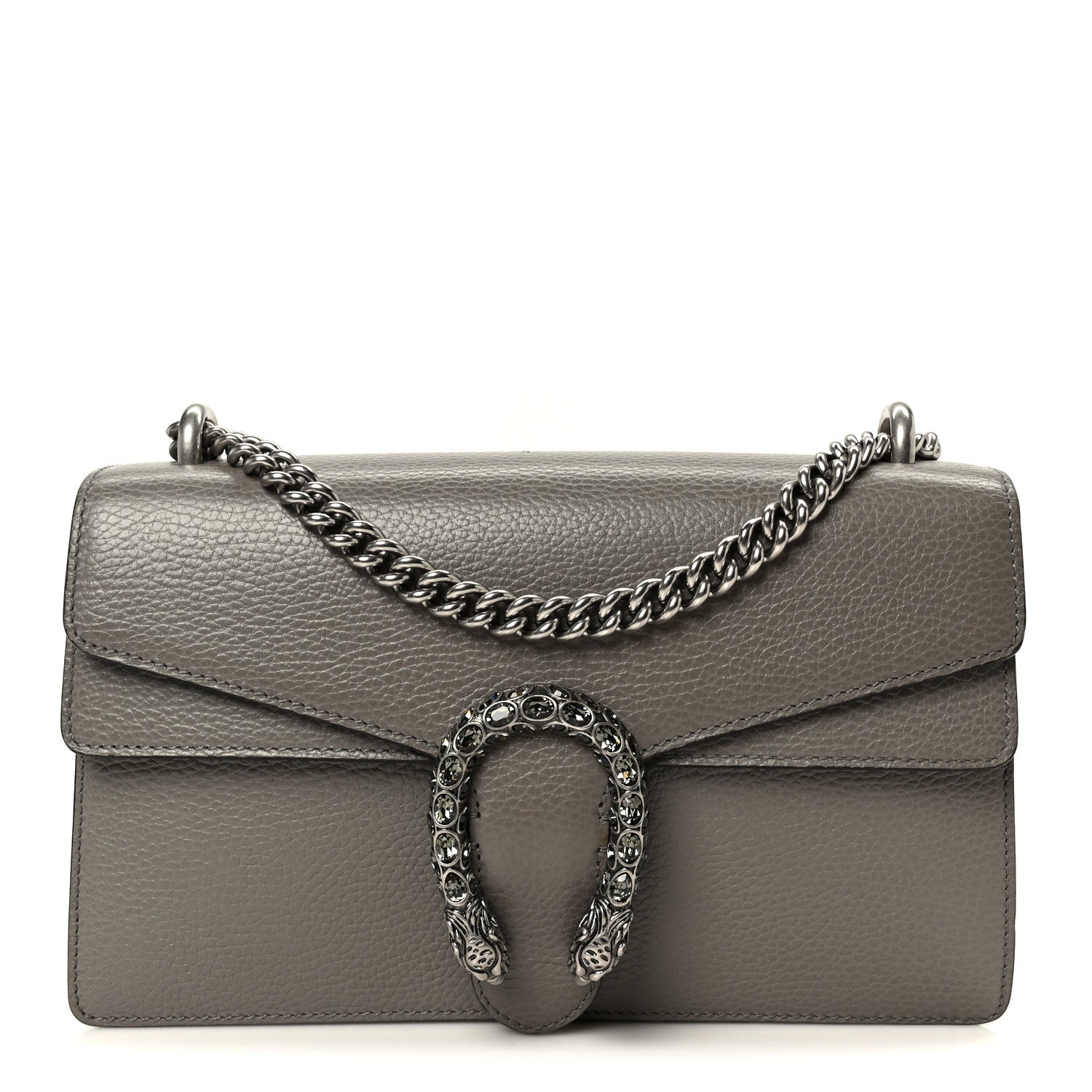 Gucci Pebbled Calfskin Small Dionysus Shoulder Bag Dusty Grey 1 of 12