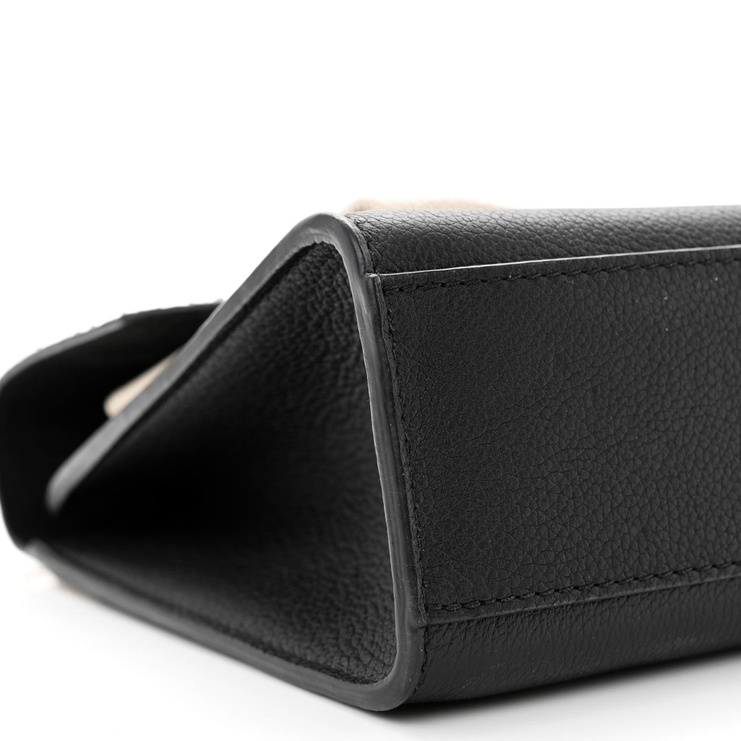 Soft Calfskin Snakeskin My Lockme Chain Bag BB Black White Beige