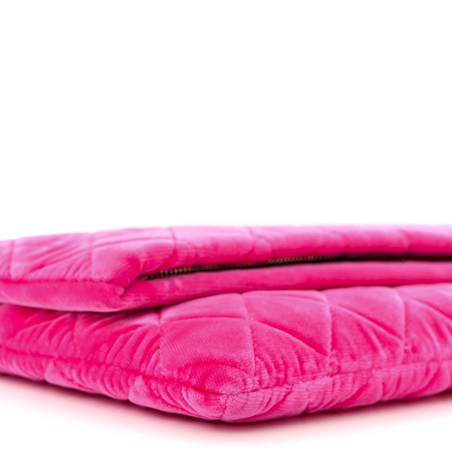 Chanel Velvet Quilted CC Beauty Clutch Pink 10 of 14