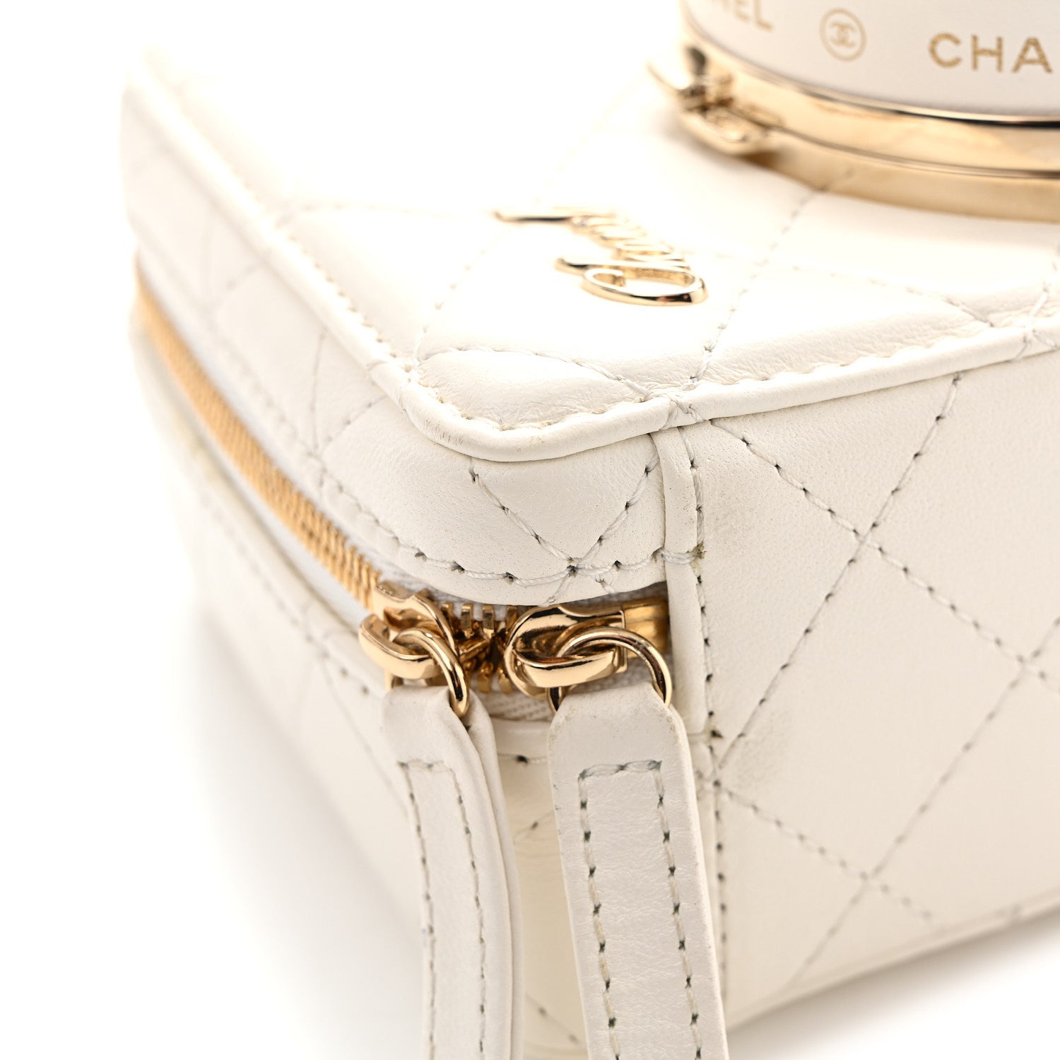 Chanel Lambskin Quilted Coco Click Bag White 12 of 13