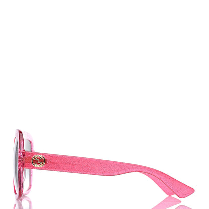 Gucci Square Frame GG 0036S Sunglasses Glitter Pink 3 of 8