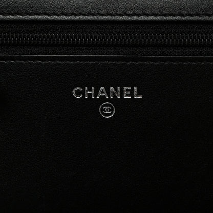 Chanel Aged Calfskin Quilted Gabrielle Wallet On Chain WOC Beige Black 6 of 11