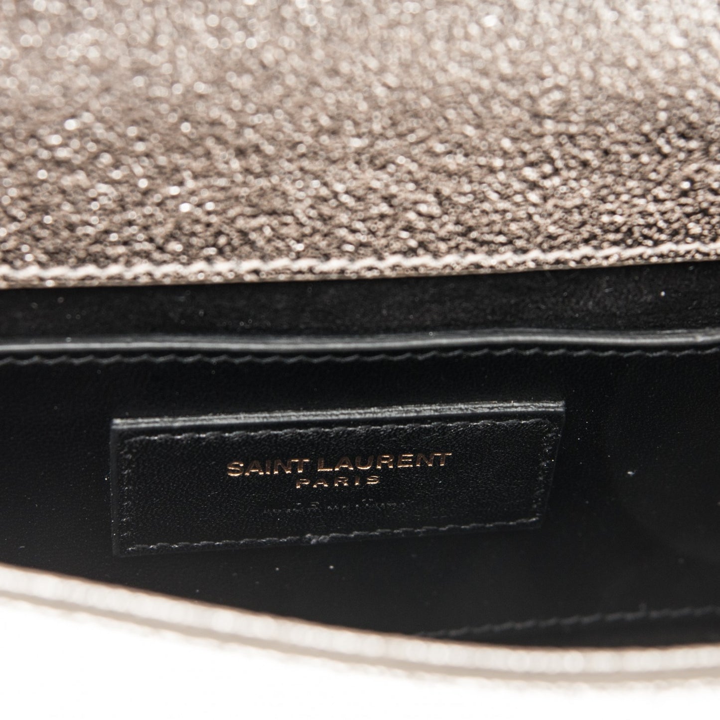 Metallic Calfskin Small Classic Monogram Kate Satchel Pale Gold