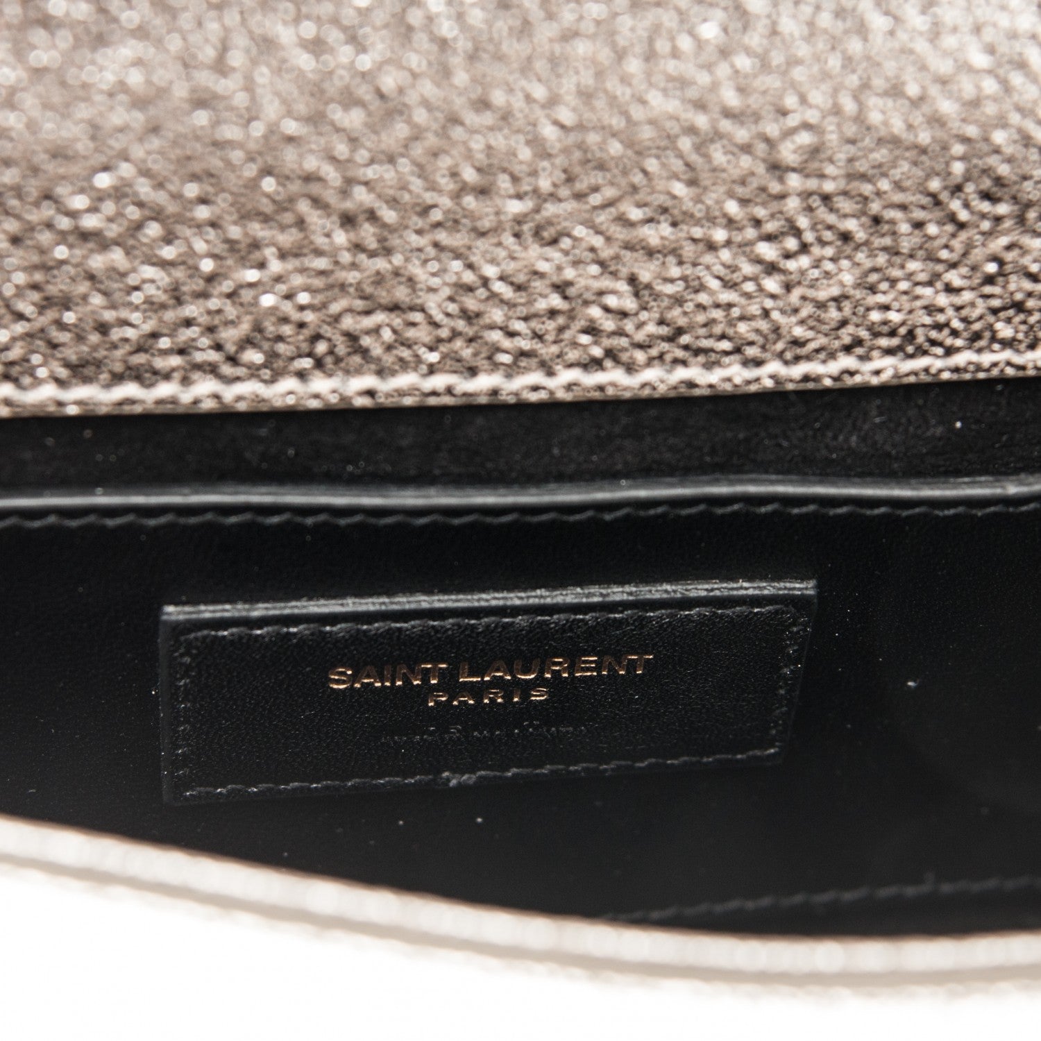 Saint Laurent Metallic Calfskin Small Classic Monogram Kate Satchel Pale Gold 6 of 6