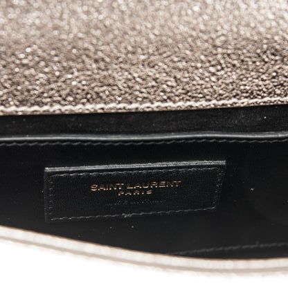 Saint Laurent Metallic Calfskin Small Classic Monogram Kate Satchel Pale Gold 6 of 6